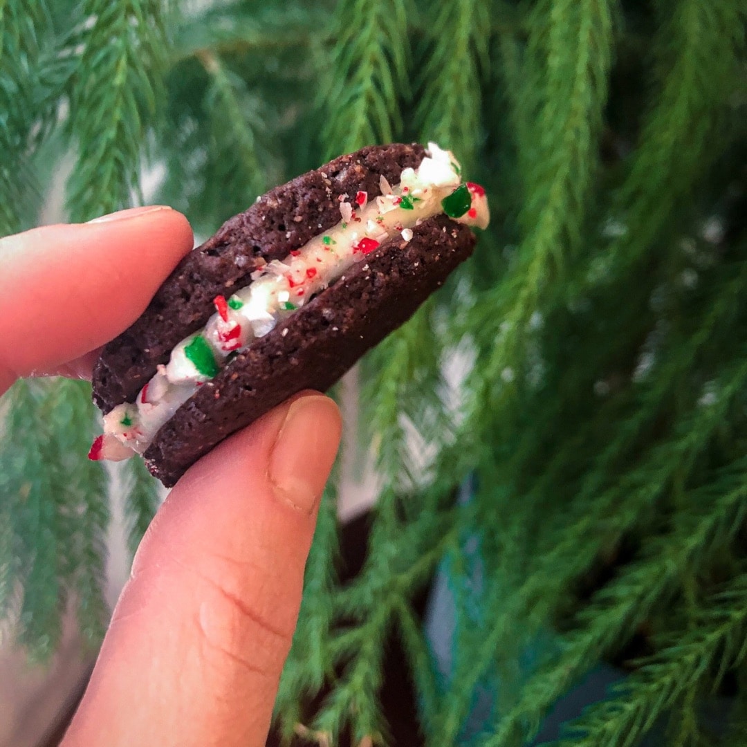 oreo cookies side view